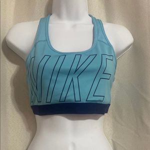 Nike sports bra blue size medium
